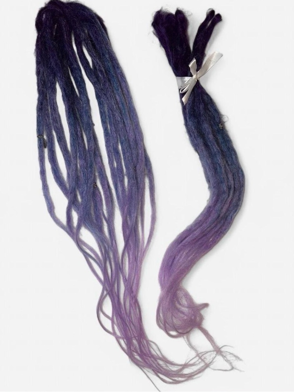 Purple Ombre Synthetic Dreadlock Extensions for Women